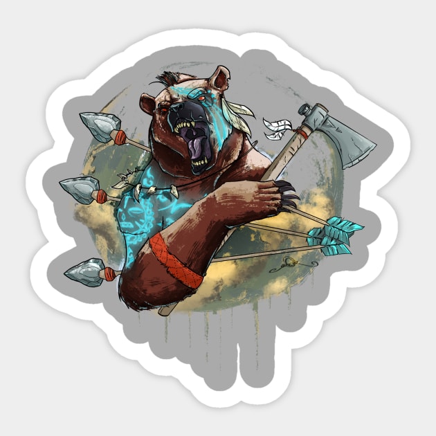 Totem Bear Sticker by Hulkey